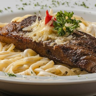 STEAK & CHICKEN ALFREDO